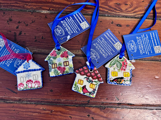 Flattie House Ornaments