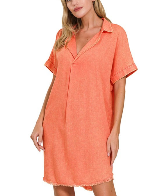 Washed Linen Dress (6 colors)
