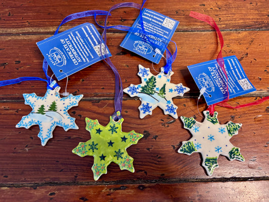 Flattie Snowflake Ornaments