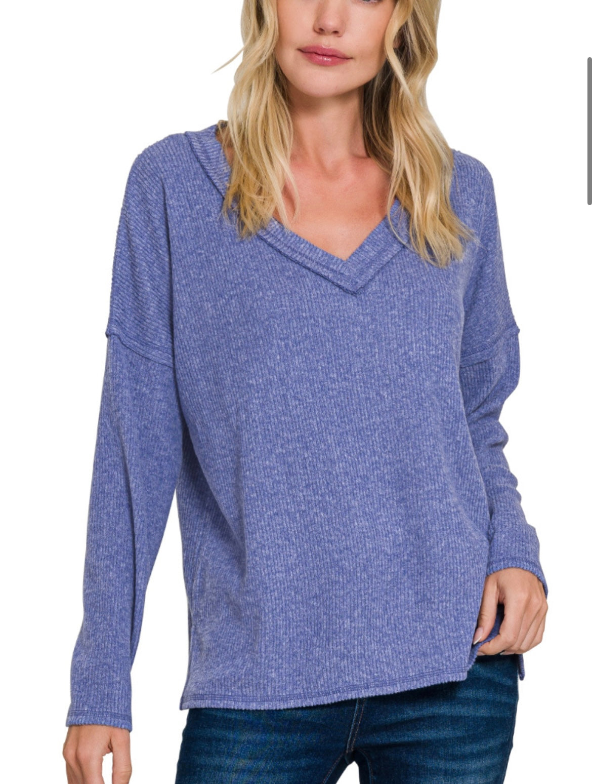 Brushed V-Neck Top (3 colors)