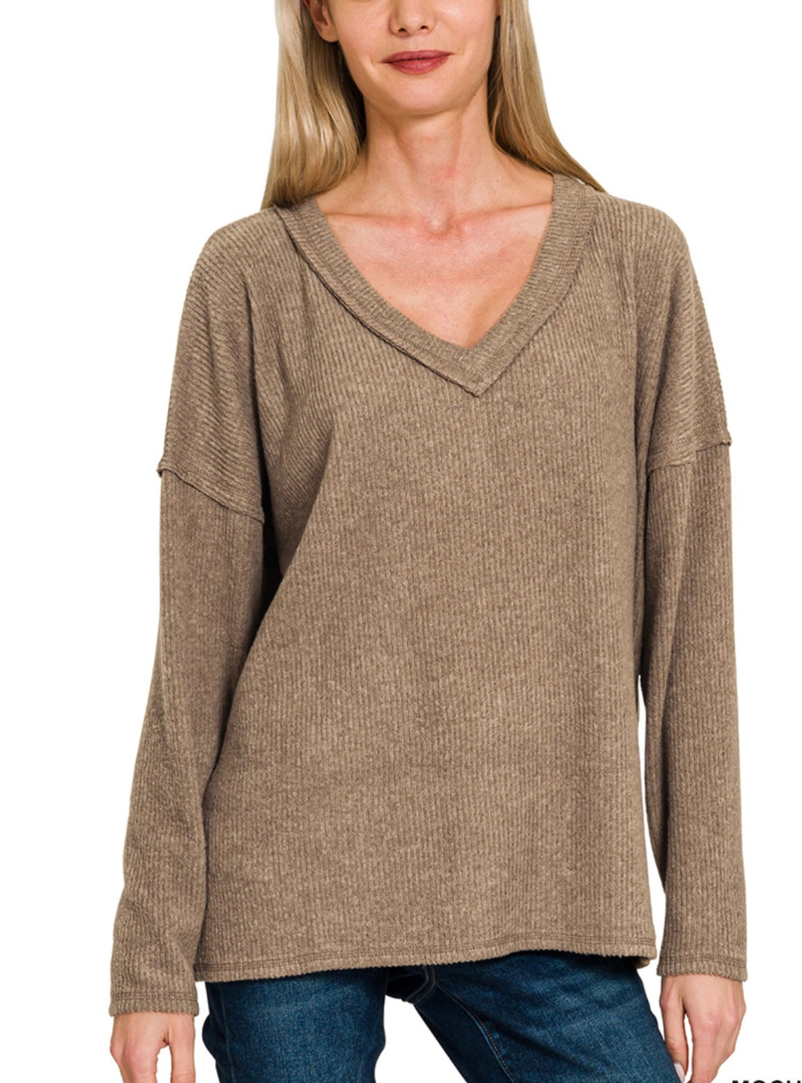 Brushed V-Neck Top (3 colors)