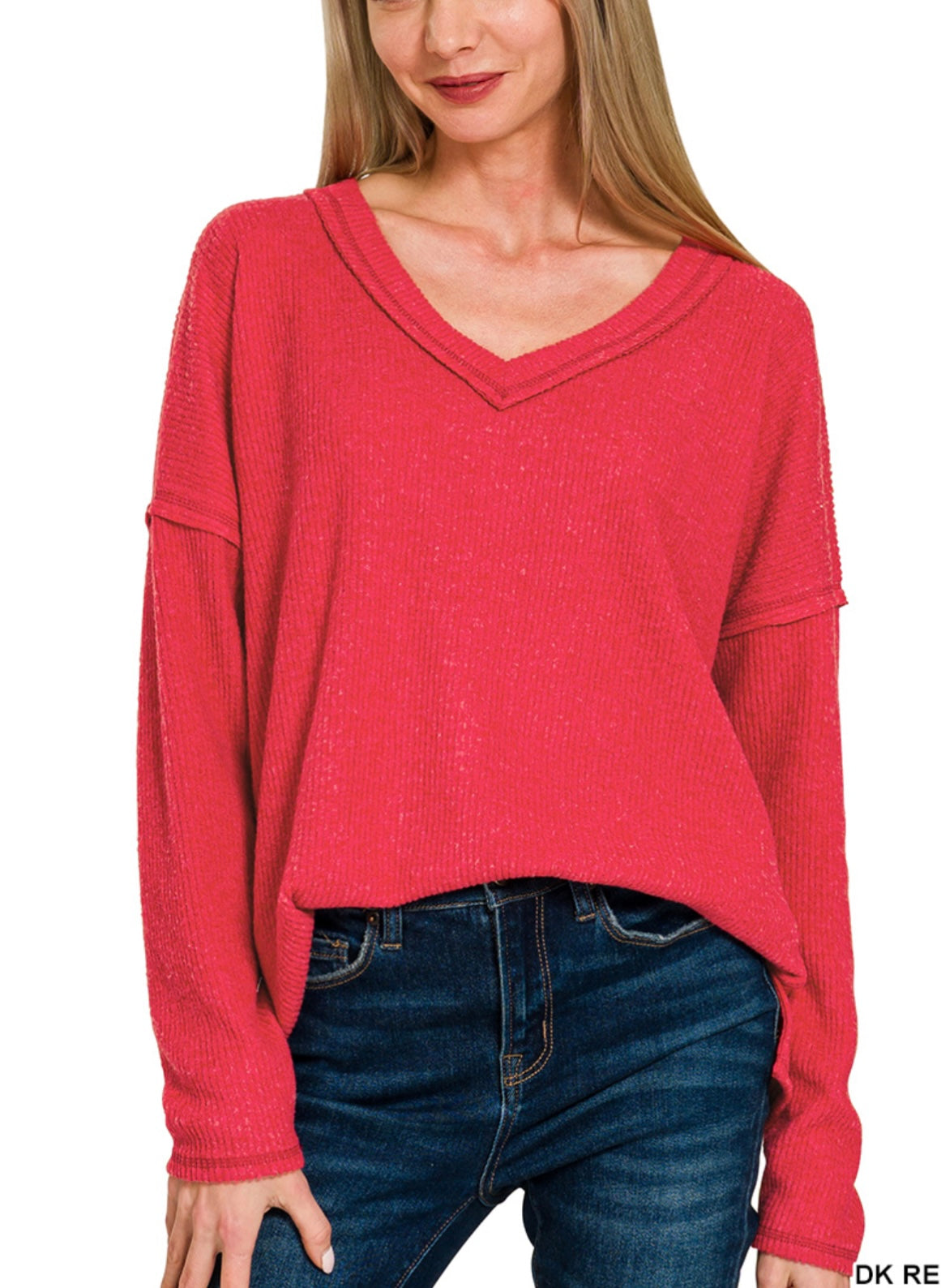 Brushed V-Neck Top (3 colors)
