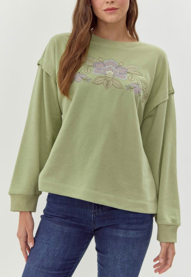 Floral Graphic Pullover