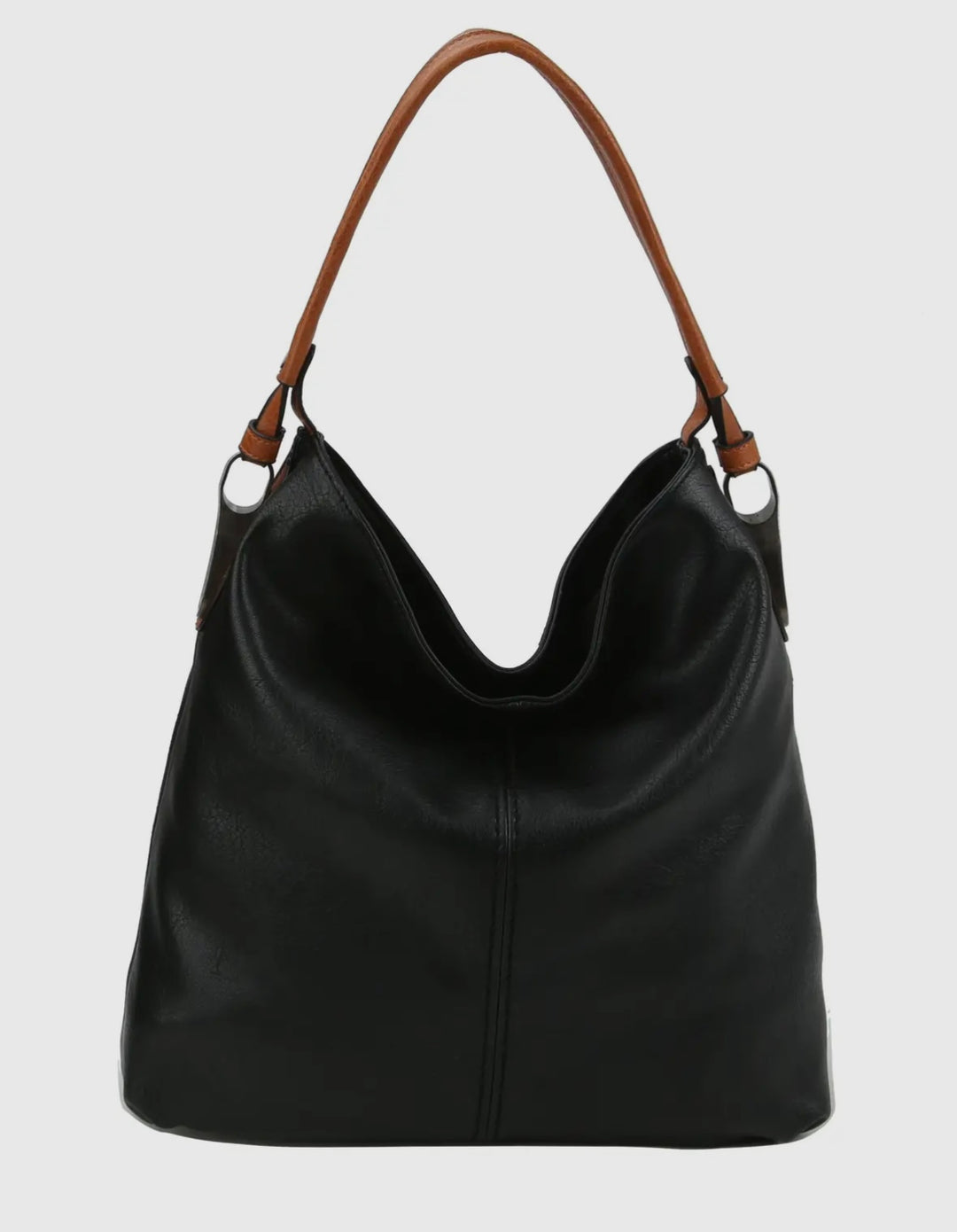 2 Side Metal Accent Hobo Bag