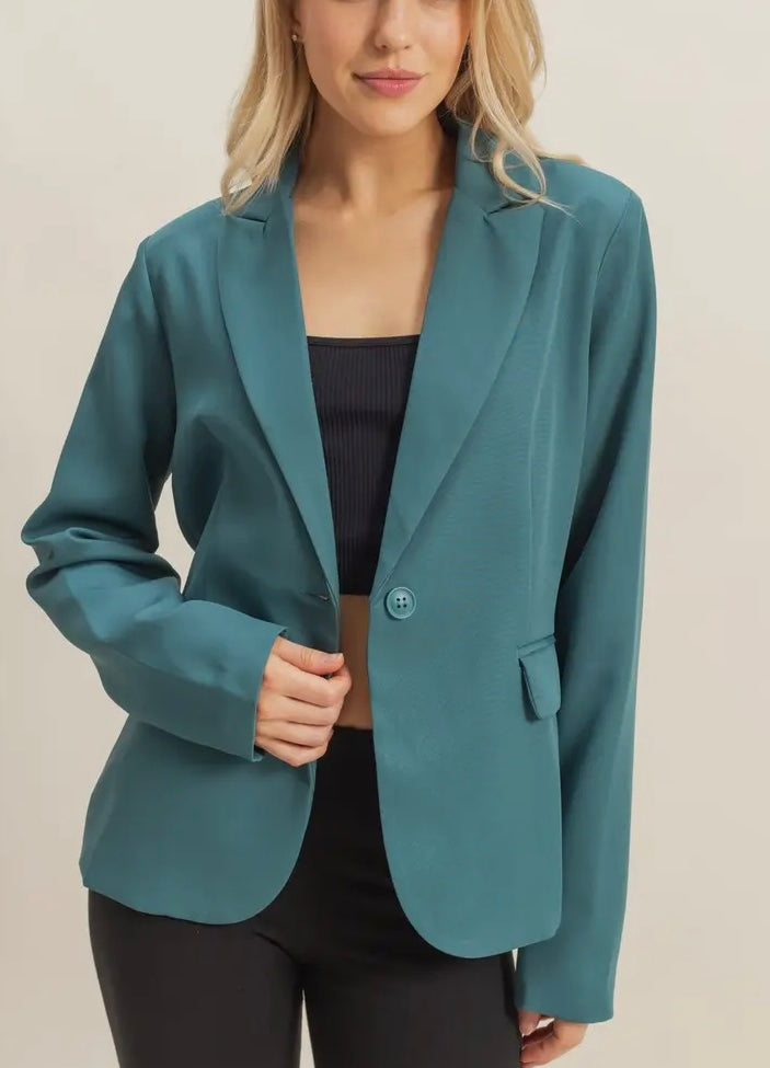 Single Button Blazer (2 colors)
