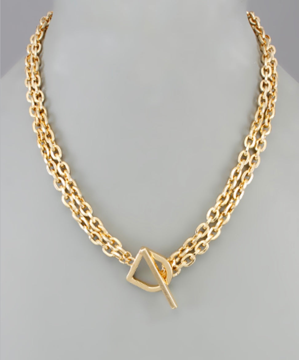 D Toggle 2 Row Necklace (2 options)