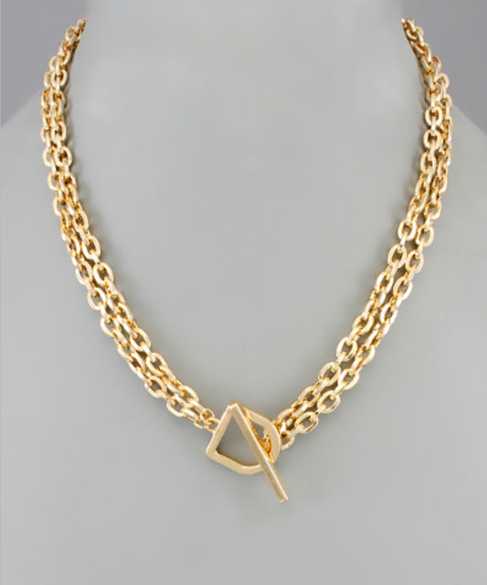 D Toggle 2 Row Necklace (2 options)