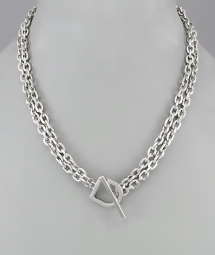 D Toggle 2 Row Necklace (2 options)
