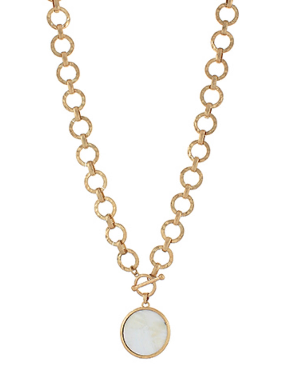 Glass Round Pendant Necklace (2 options)