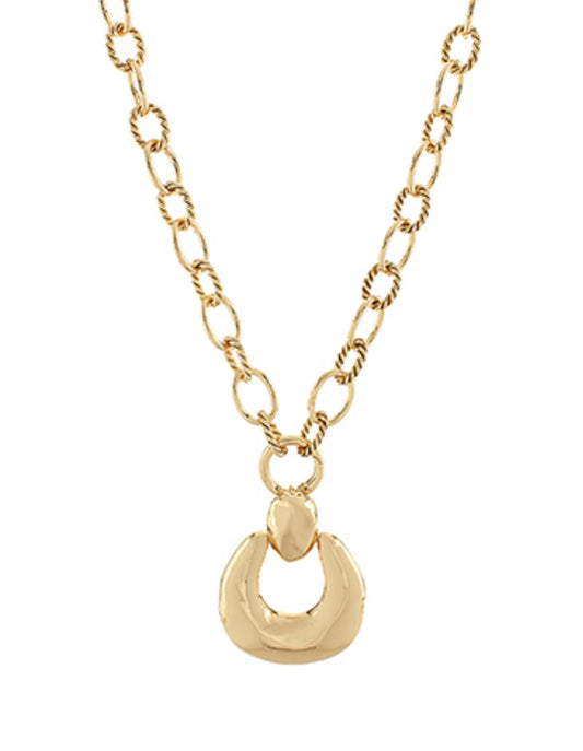 Textured Horseshoe Necklace