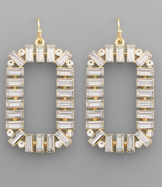 Crystal Oval Earrings