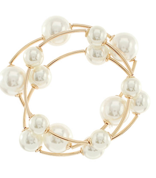 3 Row Pearl Bracelet