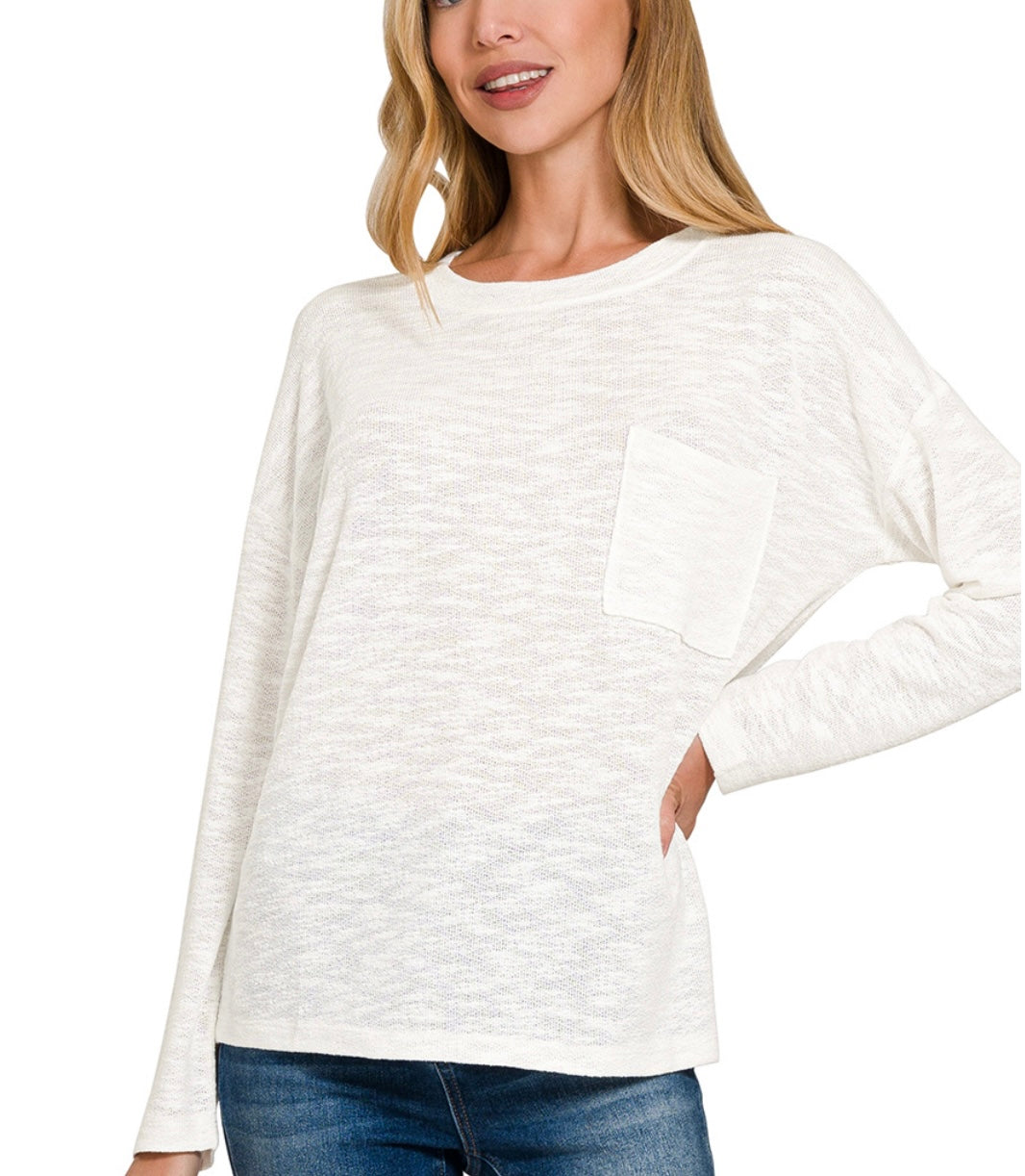 Slub Knit LS Tee (3 colors)