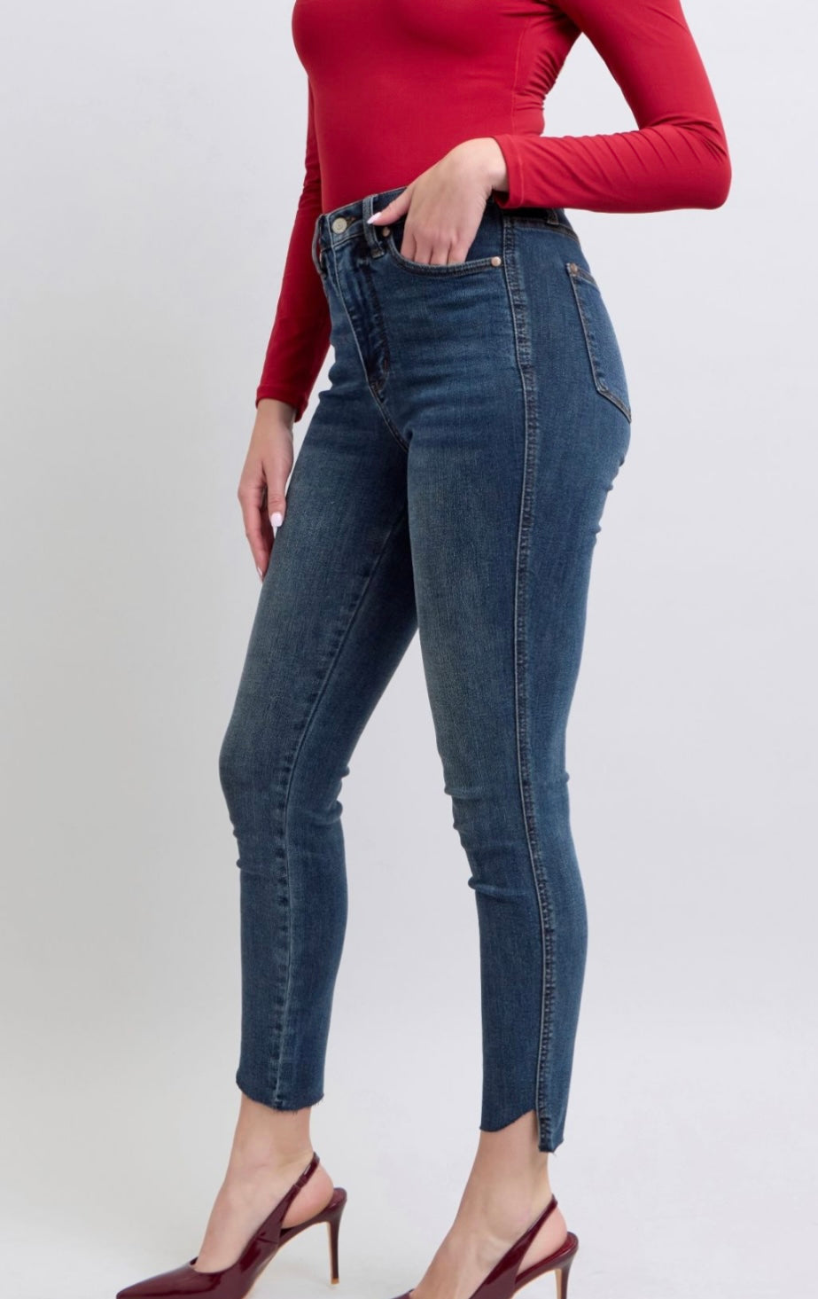 Judy Blue Step Hem Skinny Jeans