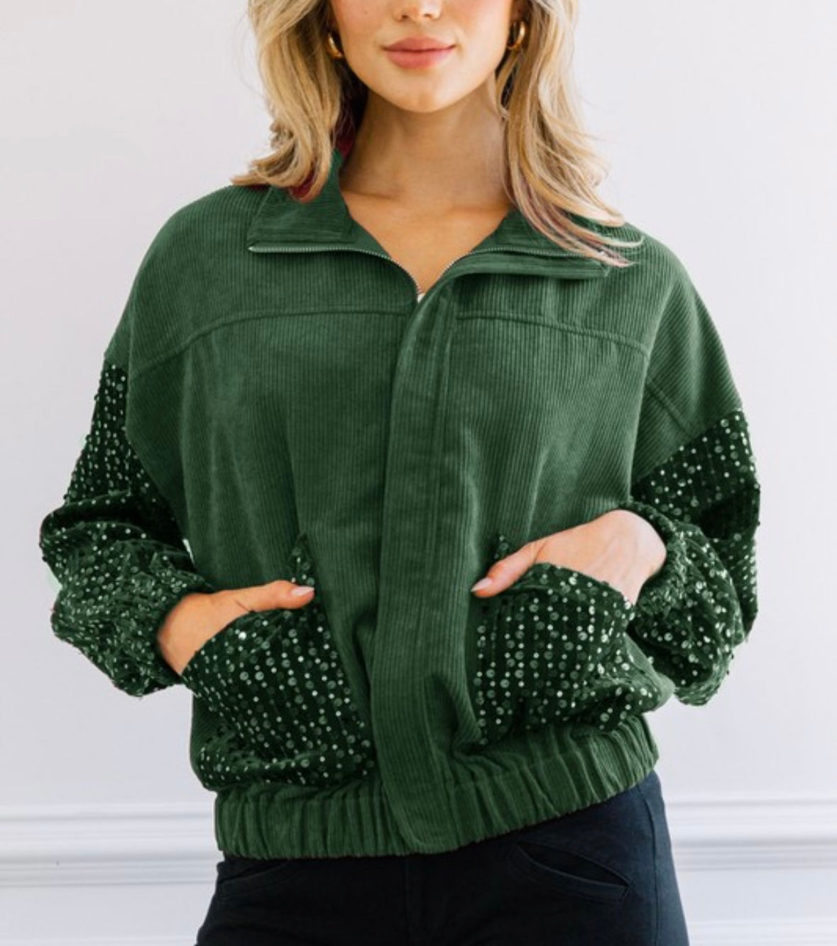 Corduroy Sequin Jacket