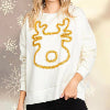 Tinsel Reindeer Pullover