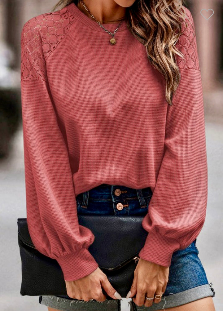 Waffle Knit Top (2 colors)