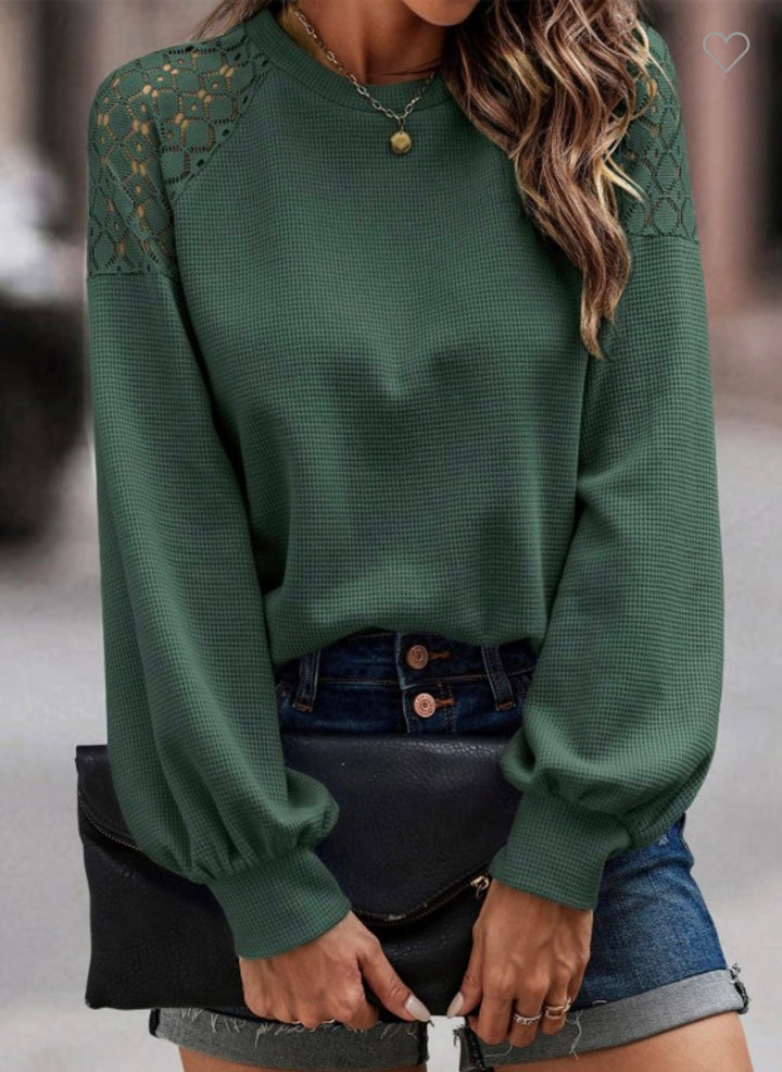 Waffle Knit Top (2 colors)