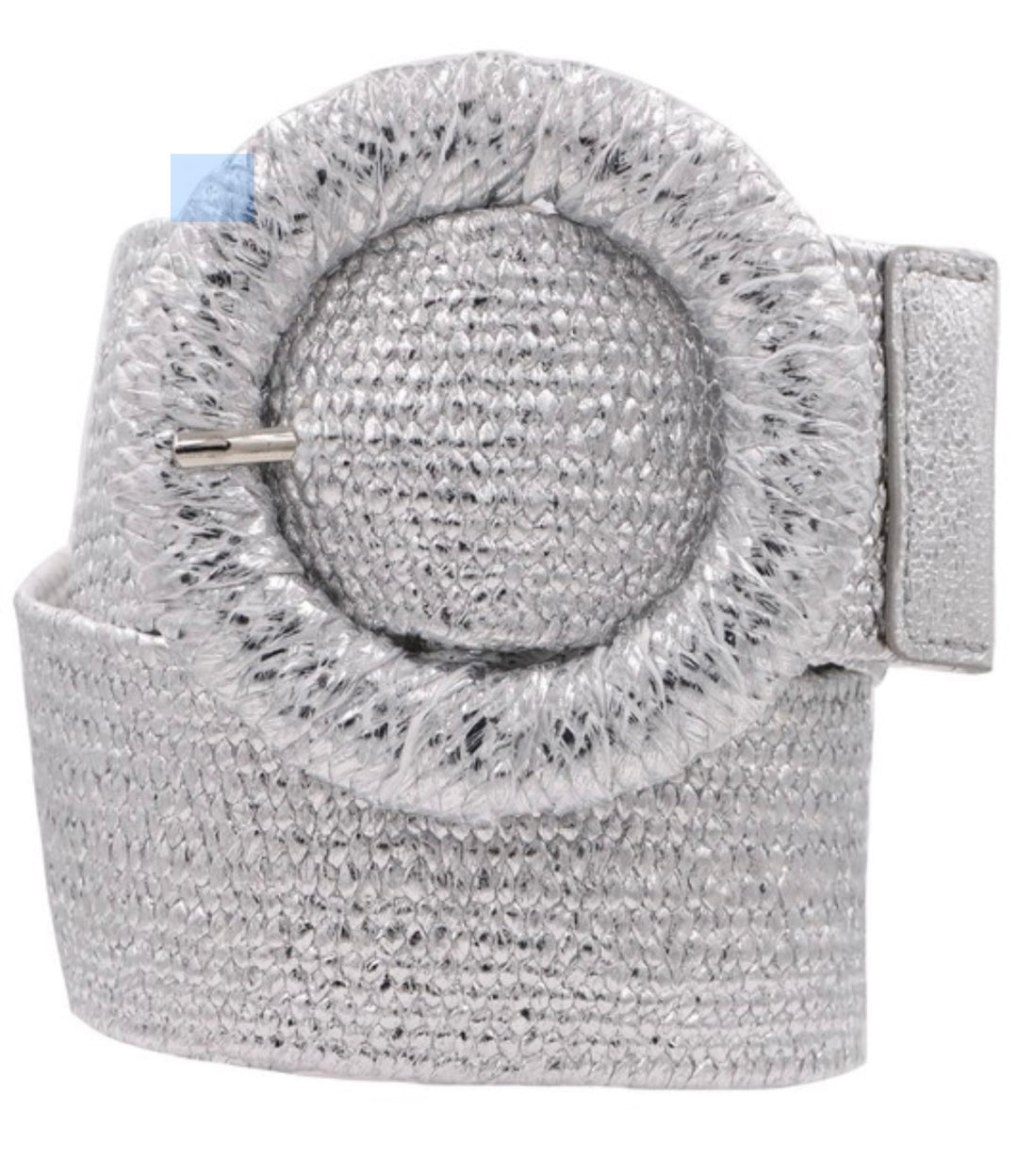Metallic Wrapped Circle Elastic Straw Belt