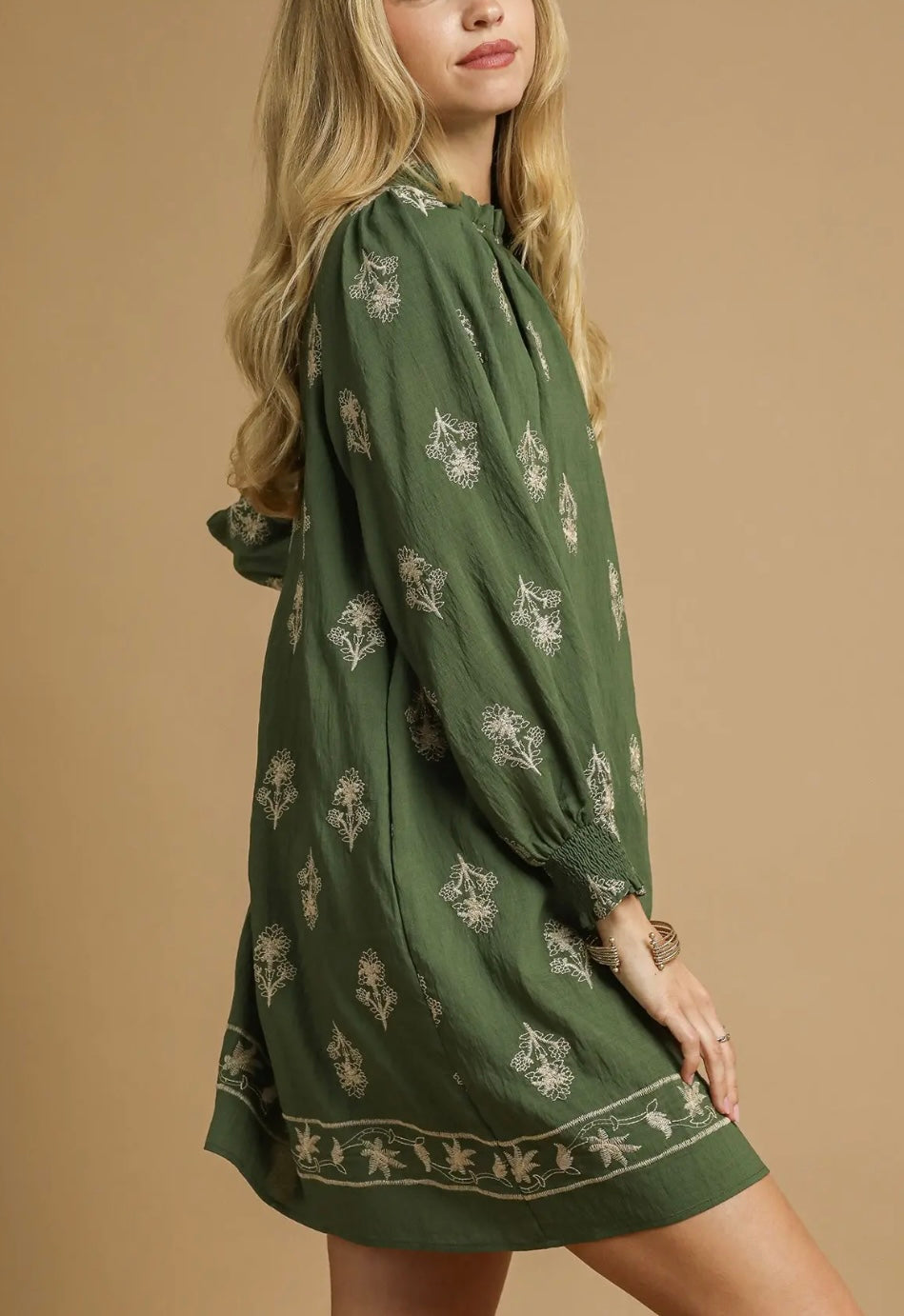 Embroidered Flowers Dress