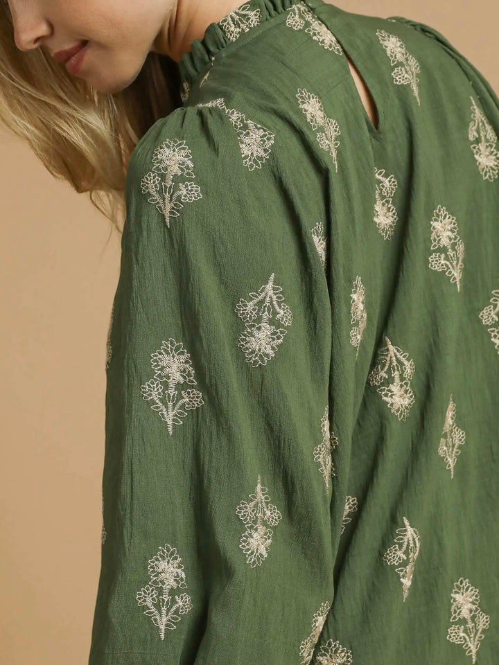 Embroidered Flowers Dress