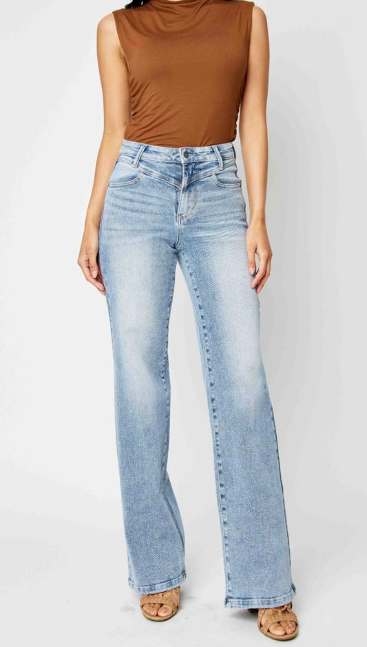 Judy Blue HR Wide Leg Denim