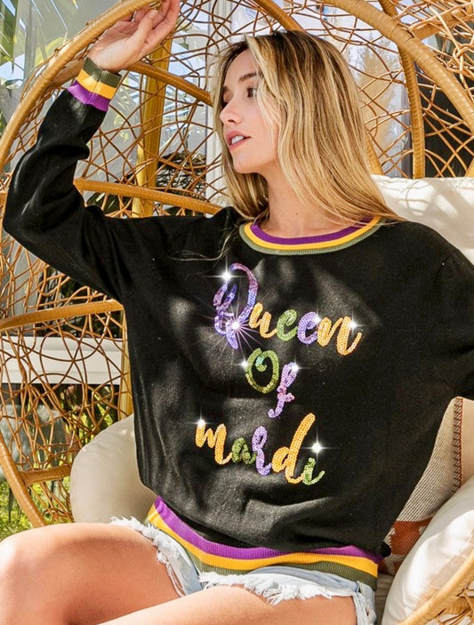 Queen of Mardi Sweater