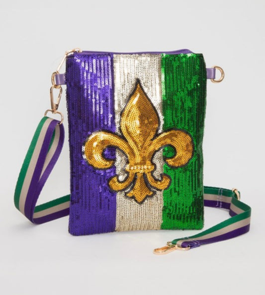 Sequin Mardi Gras Crossbody