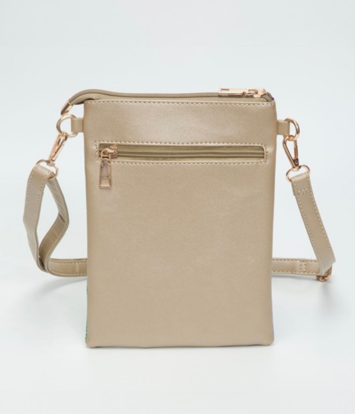 Glittered Striped Mardi Gras Crossbody