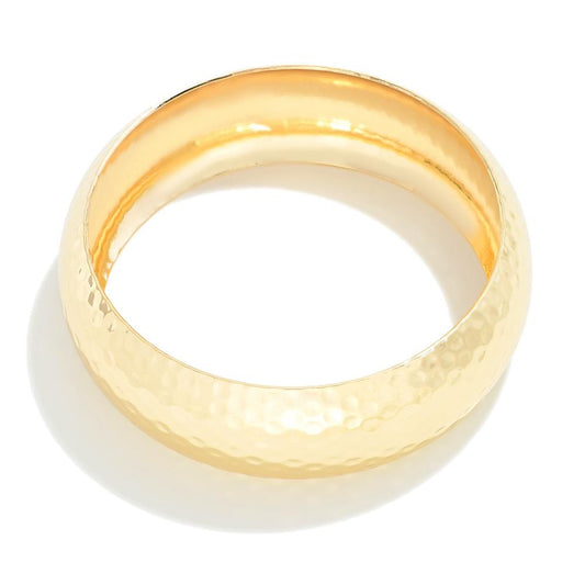 Hammered Gold Bangle