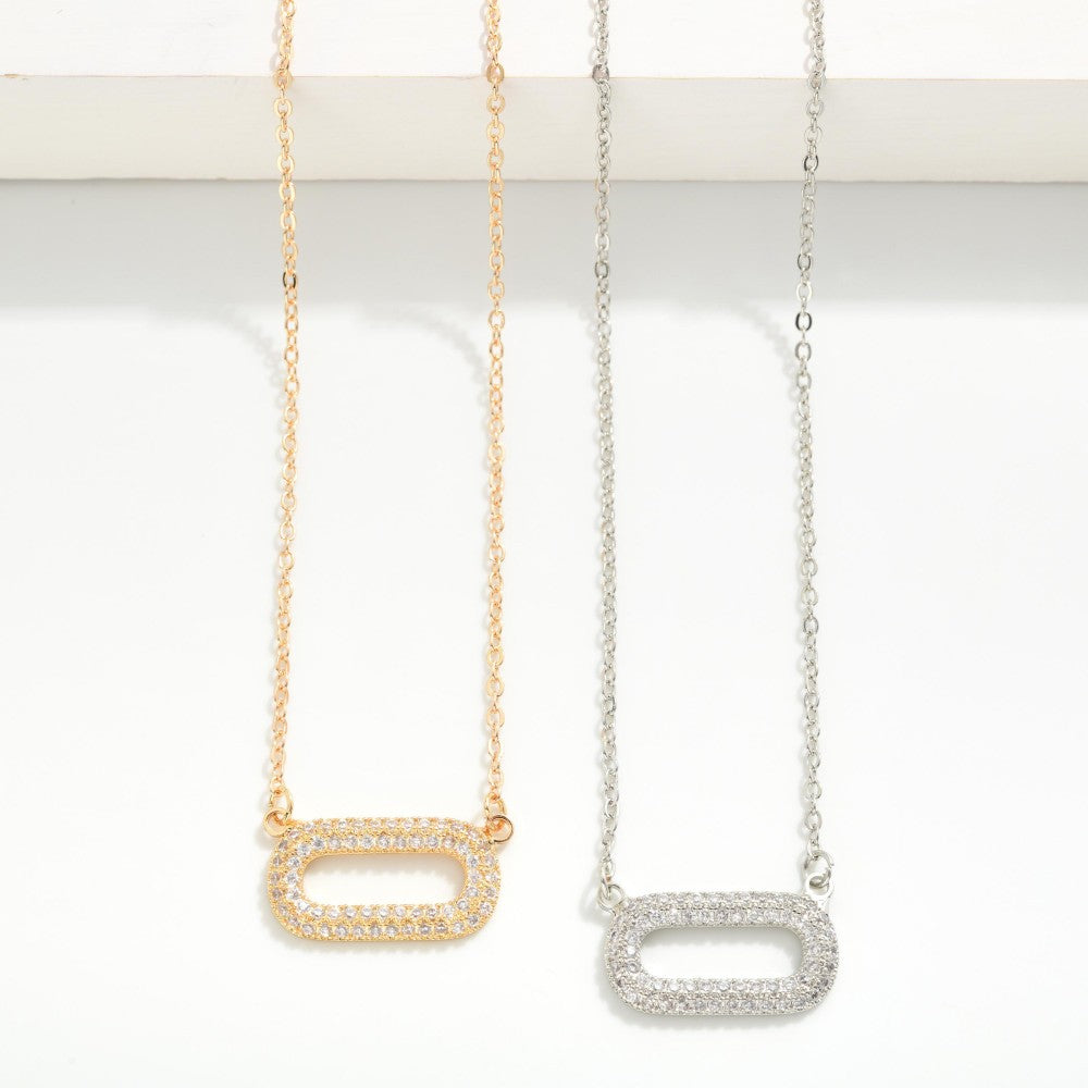 Rectangular Pendant Necklace