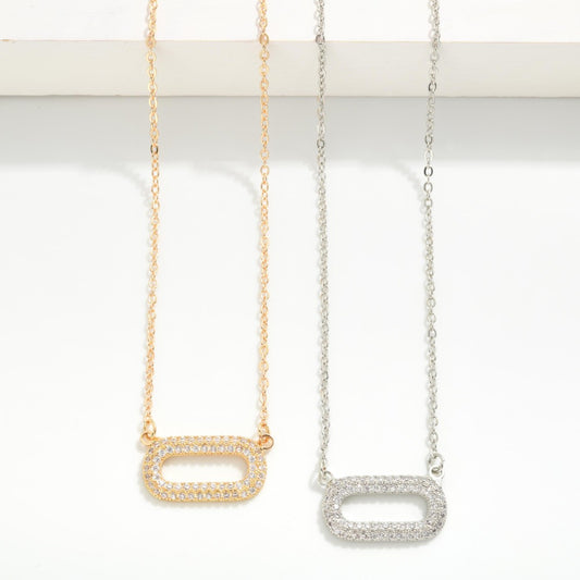 Rectangular Pendant Necklace