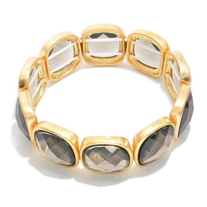 Stretch Cushion Cut Crystal Bracelet (3 options)