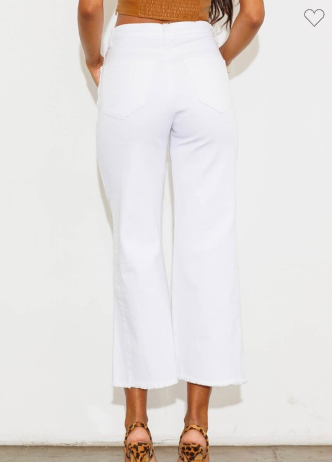 HW Cropped Wide Leg Jeans