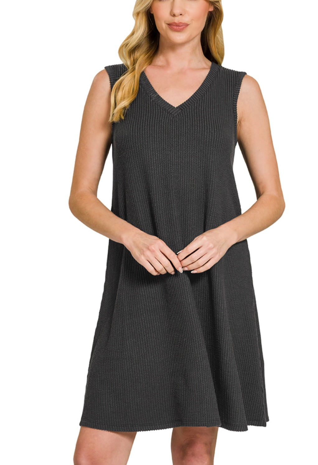 Corded Sleeveless Dress (3 colors)