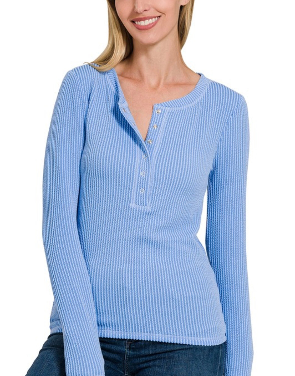 Wavy Textured L/S Top (3 colors)