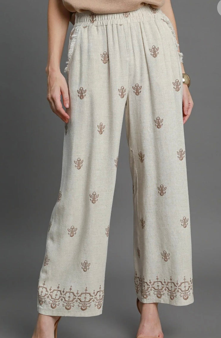 Wide Leg Linen Pants