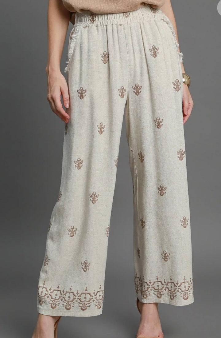 Wide Leg Linen Pants