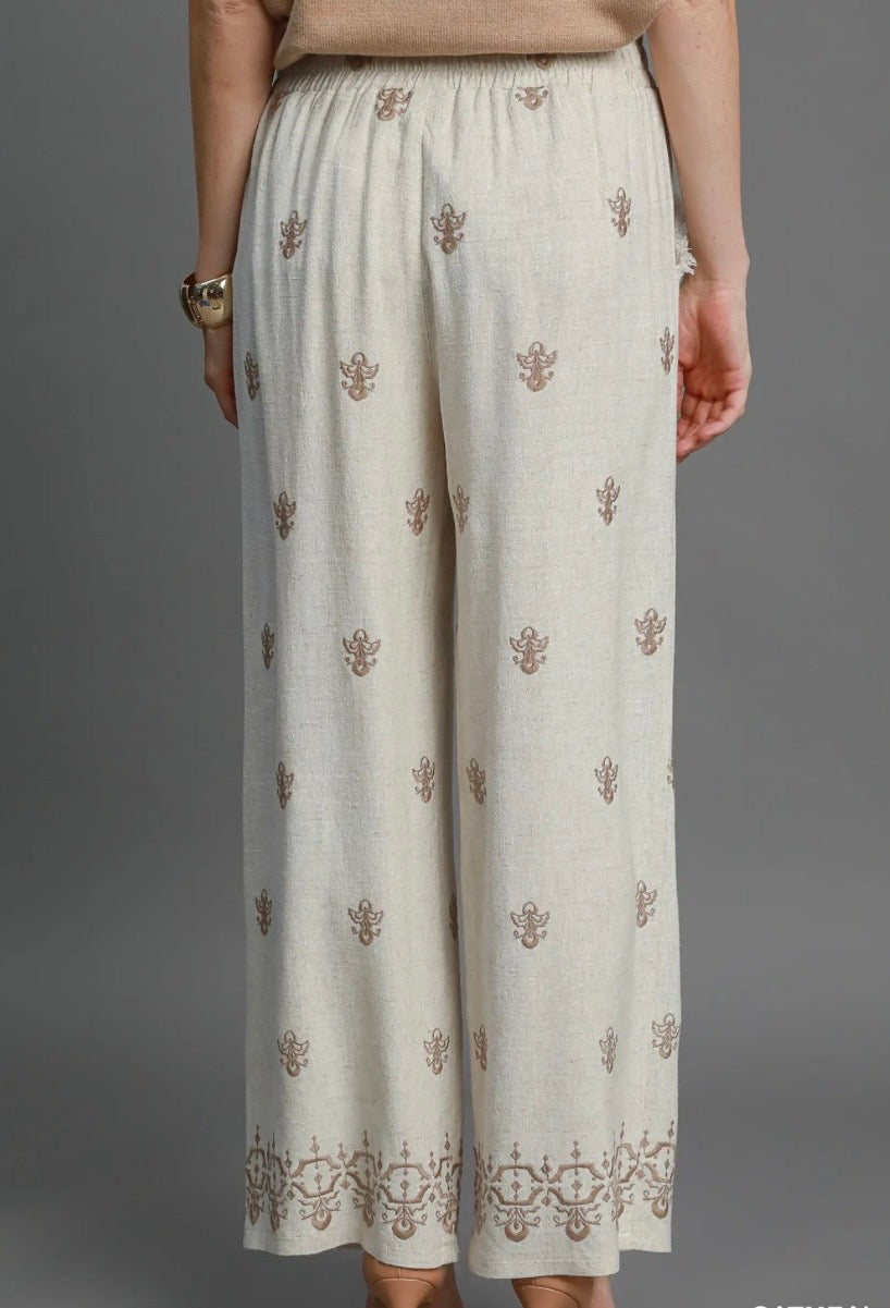Wide Leg Linen Pants