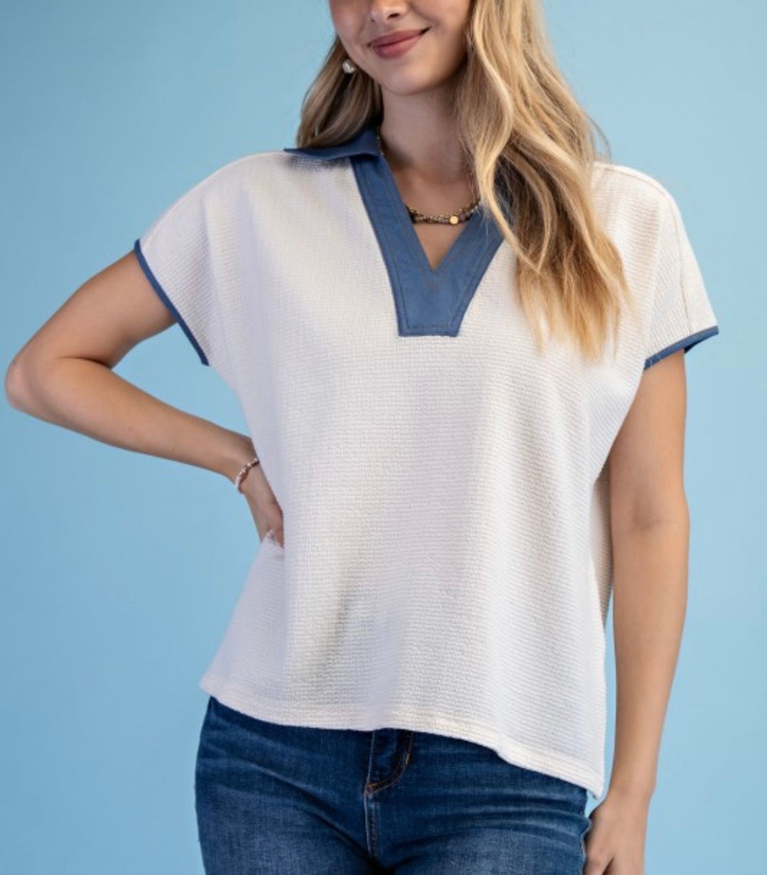 Contrast Trim Knit Top (3 colors)