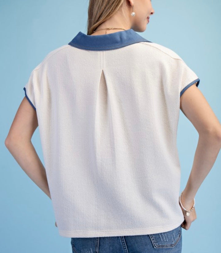 Contrast Trim Knit Top (3 colors)