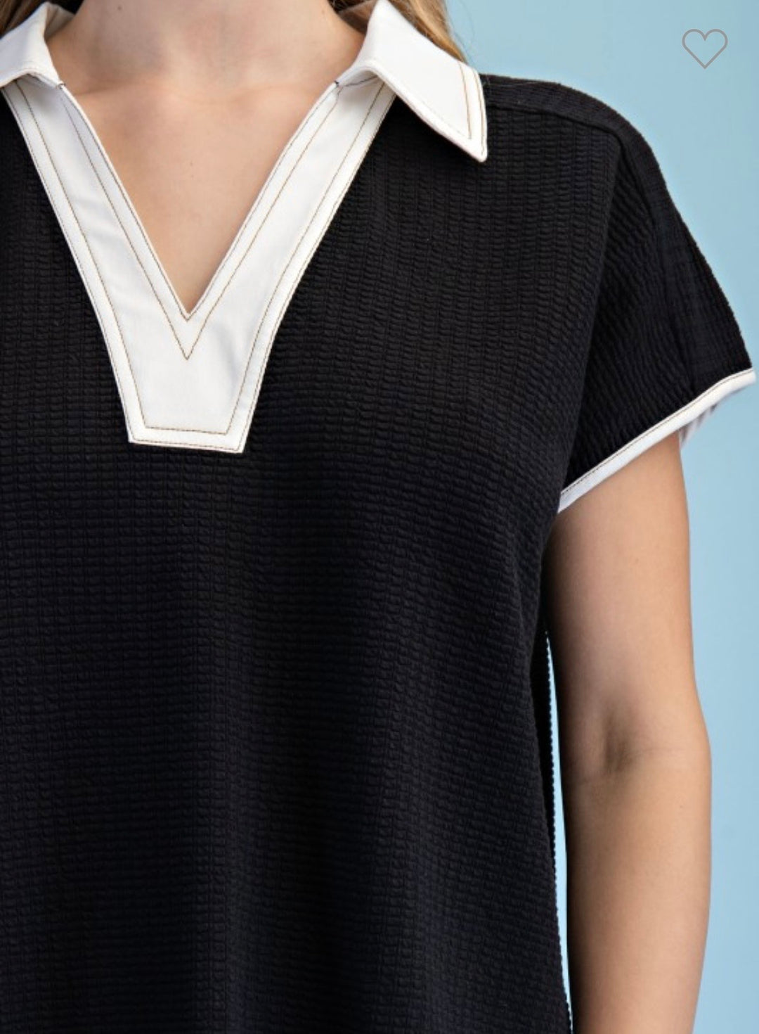 Contrast Trim Knit Top (3 colors)