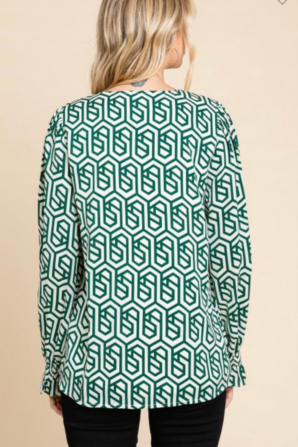 Geo Print Blouse