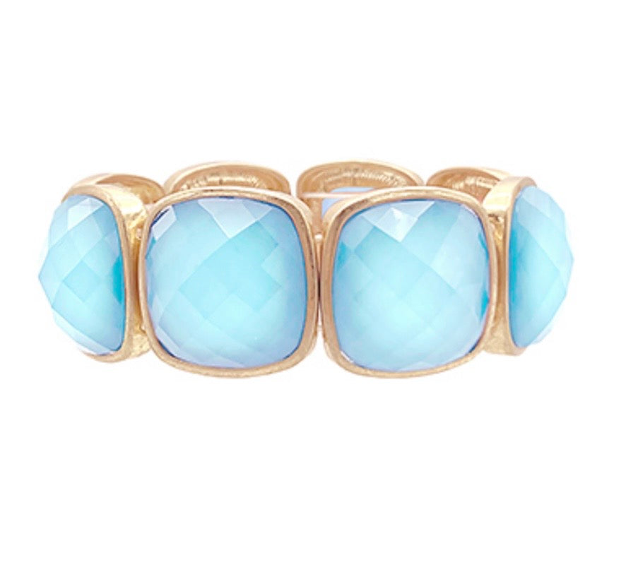Square Stone Statement Bracelet
