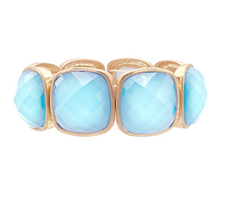 Square Stone Statement Bracelet