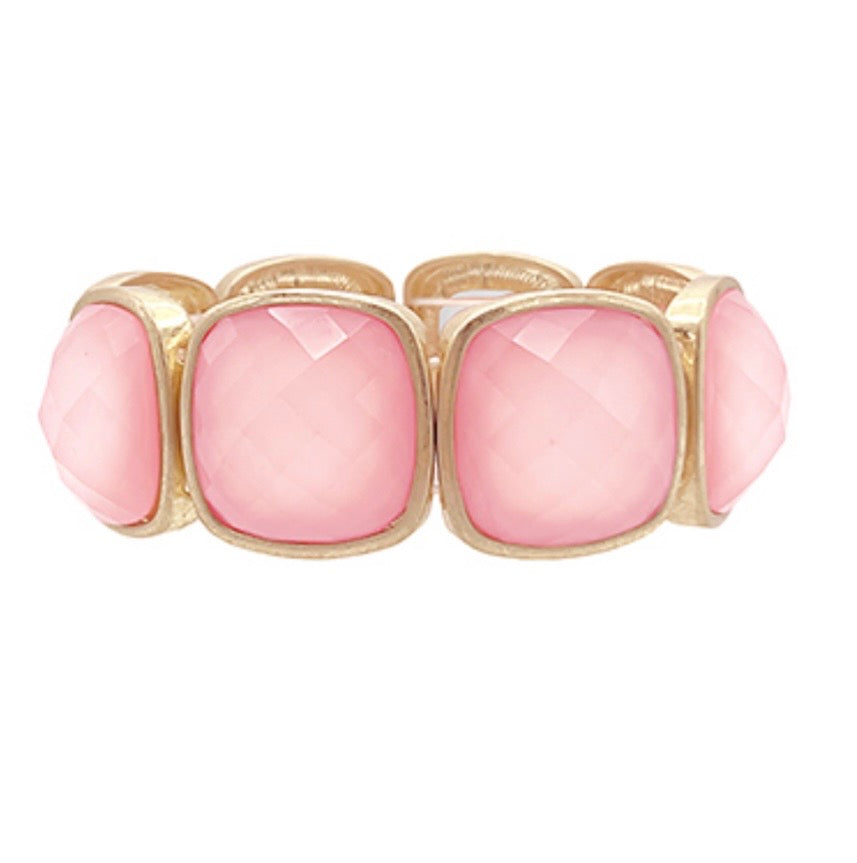 Square Stone Statement Bracelet