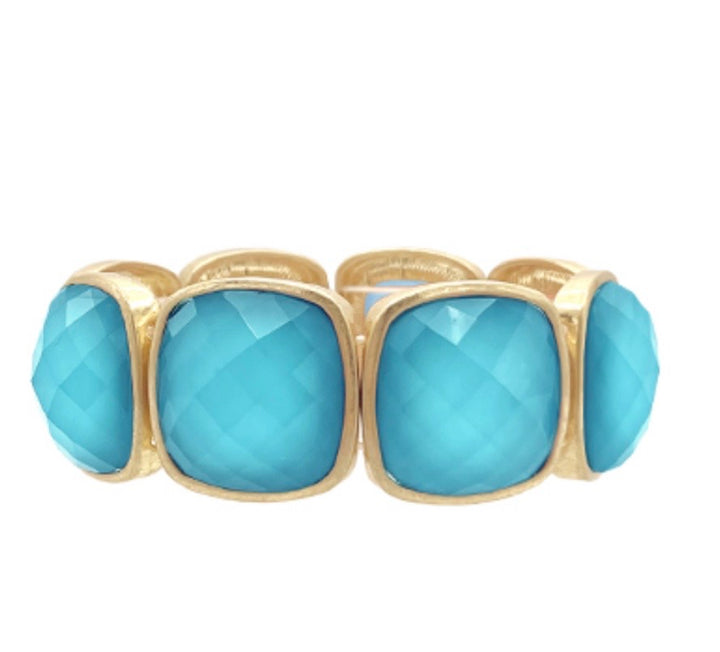 Square Stone Statement Bracelet