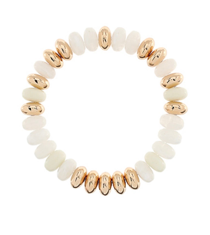 Candy Stone &amp; Metal Bracelet