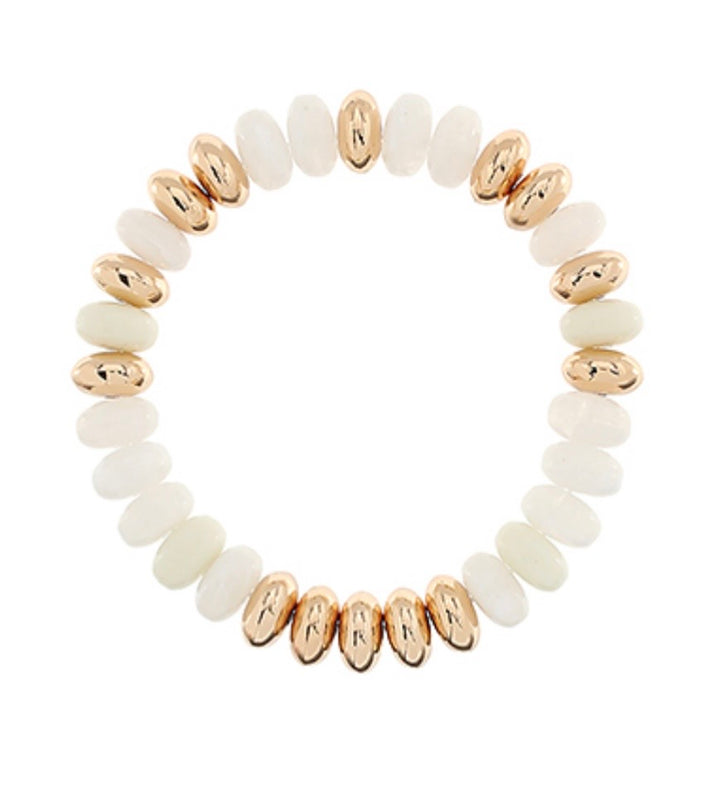 Candy Stone &amp; Metal Bracelet