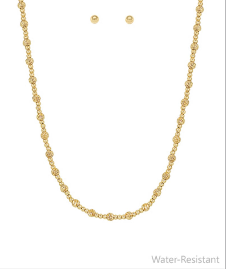 WR Textured Ball Necklace Set (2 options)